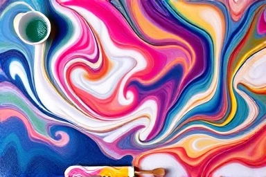 Mesmerizing acrylic pouring art patterns with tools